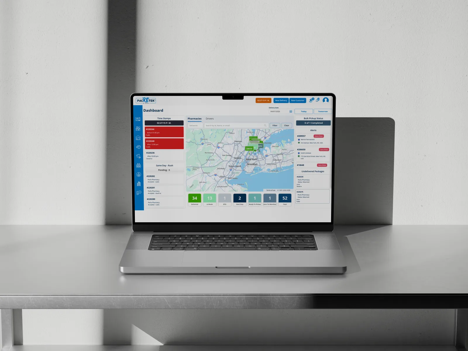 Packetek featured screen